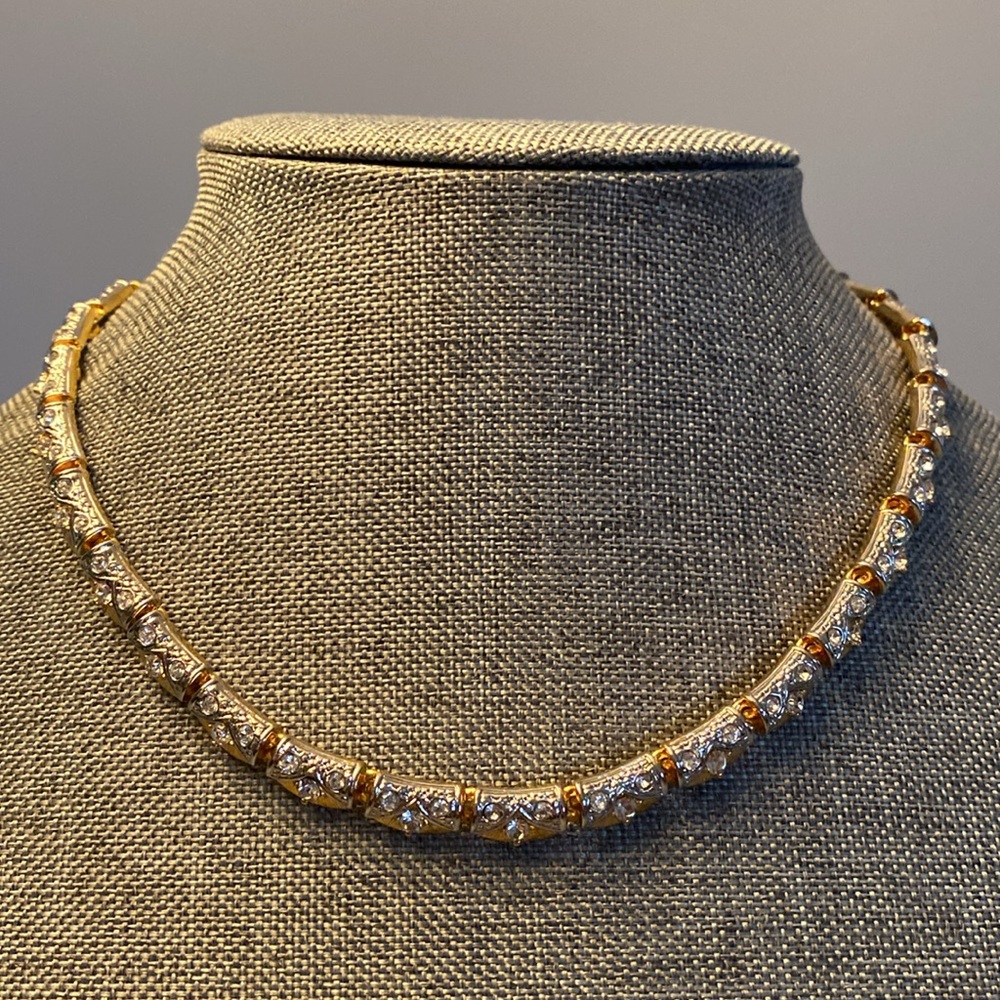 Faux Diamond Encrusted Necklace